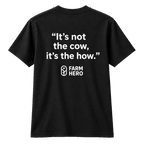 Black tee, back only with cow quote