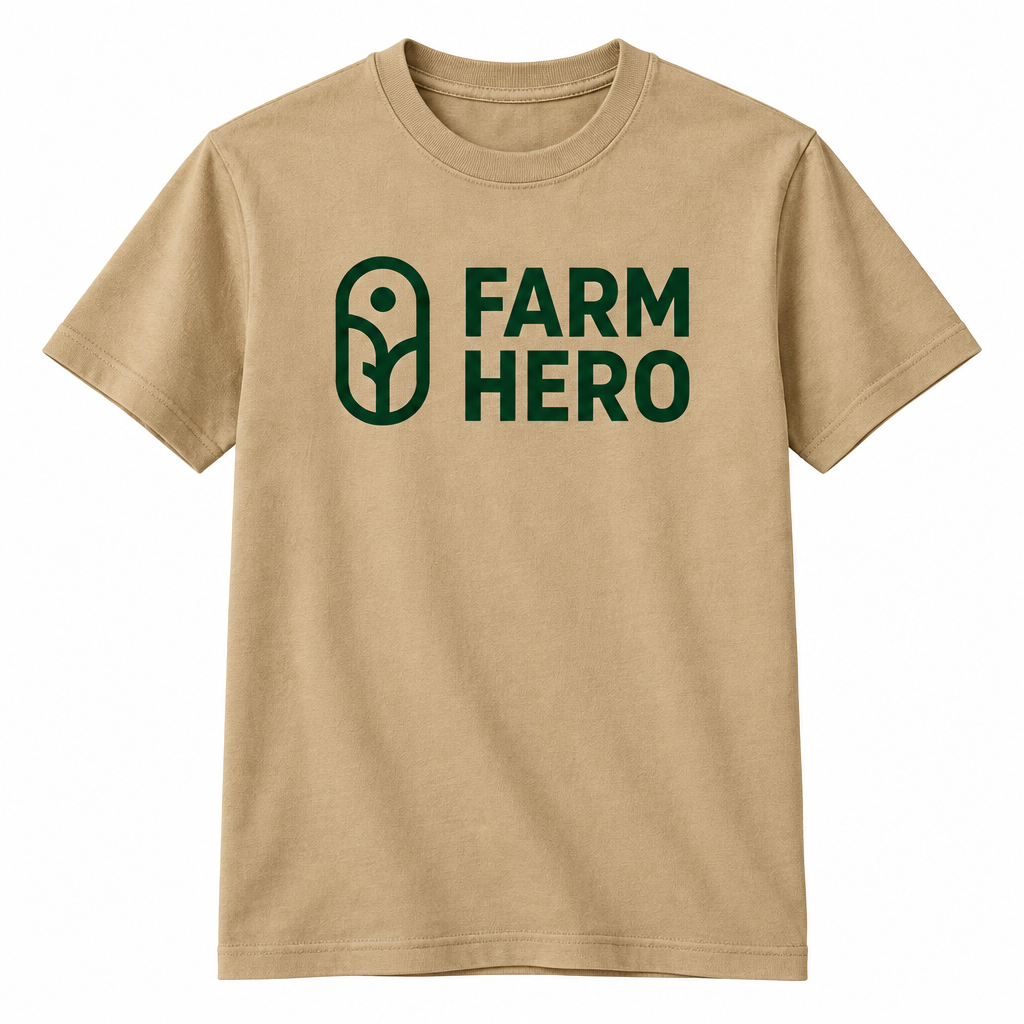 Tan tee, front only